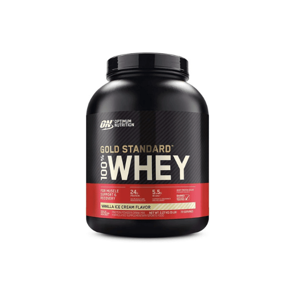 OPTIMUM NUTRITION Gold Standard 100% Whey Protein Powder Vanilla Ice Cream Flavor 2.27 kg