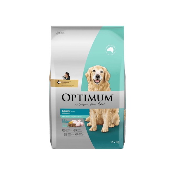 OPTIMUM Senior All Breeds 13.7kg Chicken Vegetables & Rice for Healthy Senior Dogs