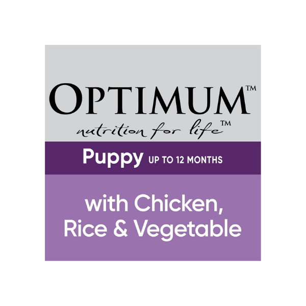 Optimum Chicken and Rice Wet Puppy Food 12 Cans Medium Breed Formula