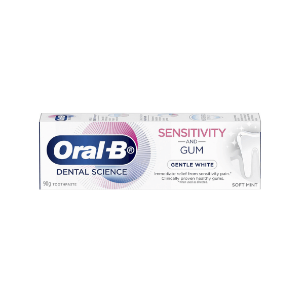 Oral-B Dental Science Gentle White Toothpaste for Sensitivity and Gum Care 90g