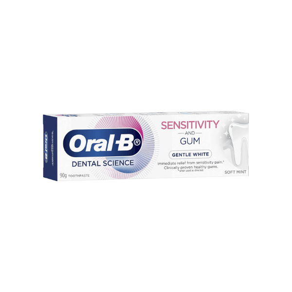 Oral-B Dental Science Gentle White Toothpaste for Sensitivity and Gum Care 90g