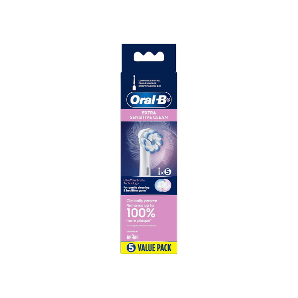 Oral-B 5Piece Set of Extra Sensitive Clean Replacement Brush Heads