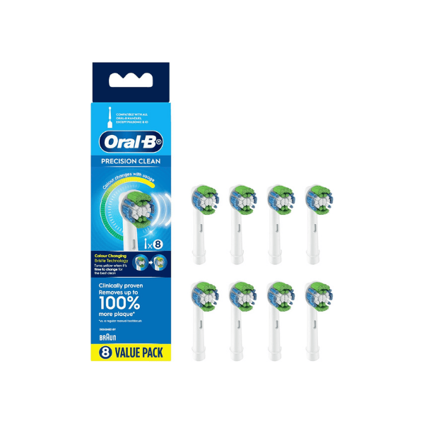 Oral-B Precision Clean Replacement Toothbrush Heads 8 Count Pack