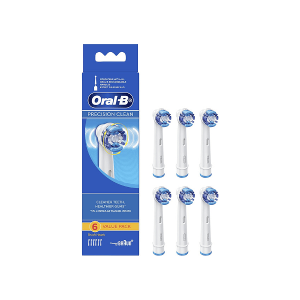 Oral-B Precision Clean Electric Toothbrush Head Refills 6 Count Pack