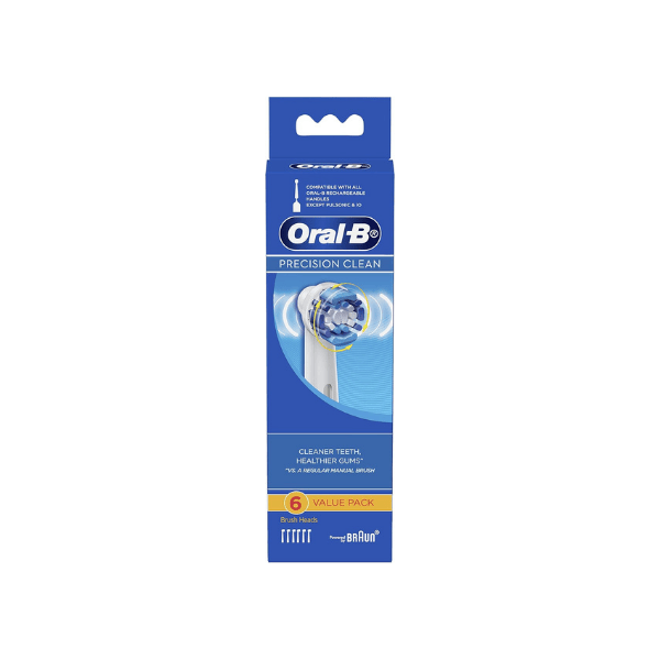 Oral-B Precision Clean Electric Toothbrush Head Refills 6 Count Pack