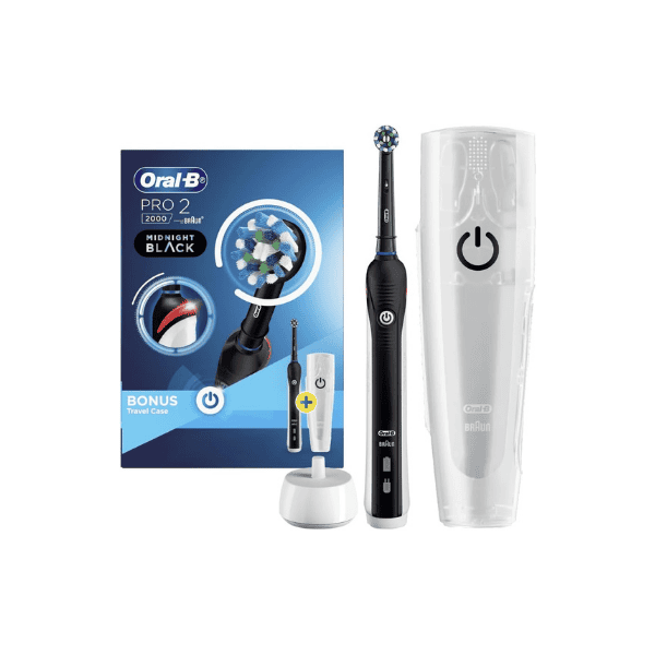 Oral-B Pro 2000 Black Electric Toothbrush with Travel Case