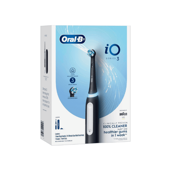 Black Oral-B iO Series 3 Rechargeable Electric Toothbrush