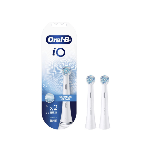 Oral-B iO Ultimate Clean Replacement Brush Heads White Pack of 2