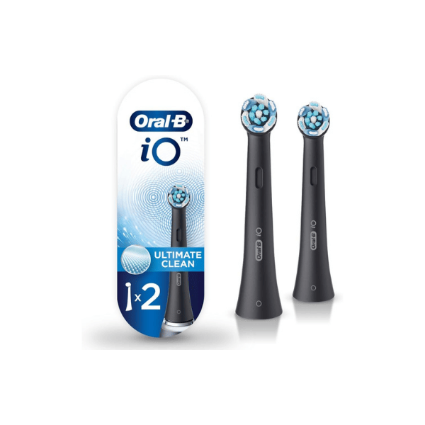 Oral-B iO Ultimate Clean Black Replacement Toothbrush Heads Pack of 2