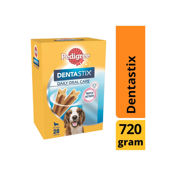 PEDIGREE DentaStix 28 Pack Medium Dog Dental Chews for Fresh Breath and Healthy Teeth