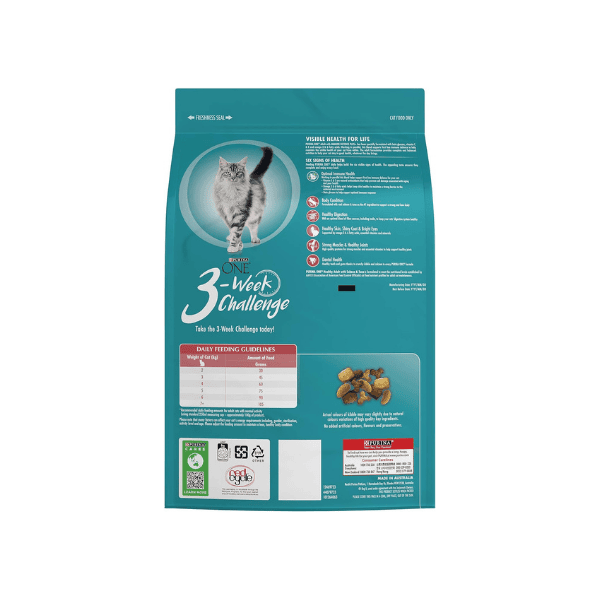 PURINA ONE Immune Defence Plus+ Dry Cat Food 3kg Salmon & Tuna for Adult Cats