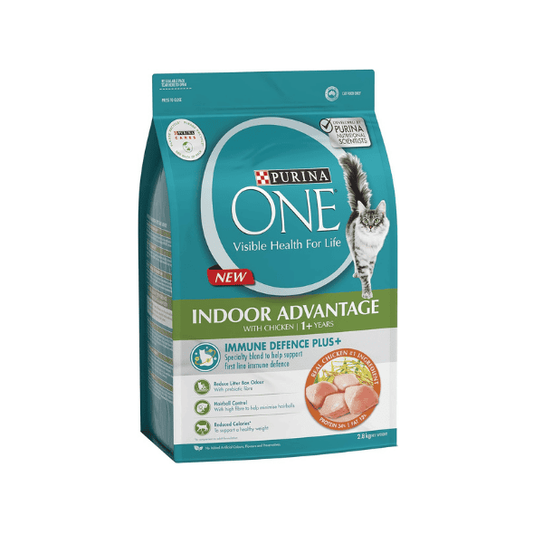 PURINA ONE 2.8kg Adult Indoor Dry Cat Food with Chicken