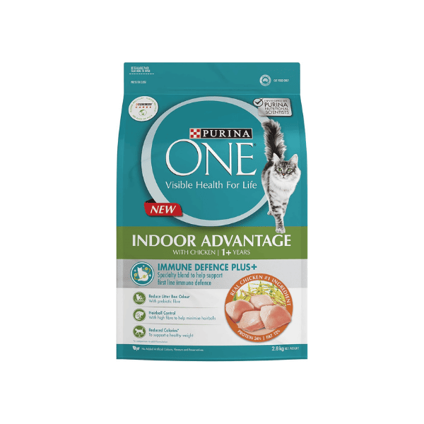 PURINA ONE 2.8kg Adult Indoor Dry Cat Food with Chicken