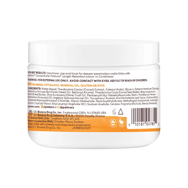 Palmer’s Cocoa Butter Length Retention Deep Conditioner 340g for Nourished Long Hair