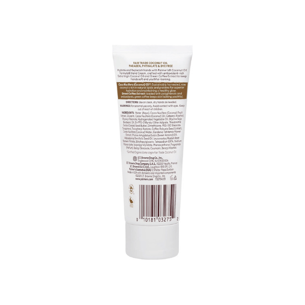 Palmer's Coconut Oil Hand Cream 96g Hydrating & Softening for Silky Hands