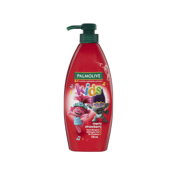 Palmolive Kids 3-in-1 Strawberry Bliss for Hair & Skin Paraben-Free Formula