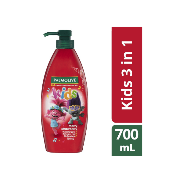 Palmolive Kids 3-in-1 Strawberry Bliss for Hair & Skin Paraben-Free Formula