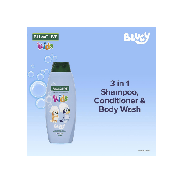 Palmolive 3-in-1 Bluey Shampoo & Body Wash for Kids Berrylicious 350mL