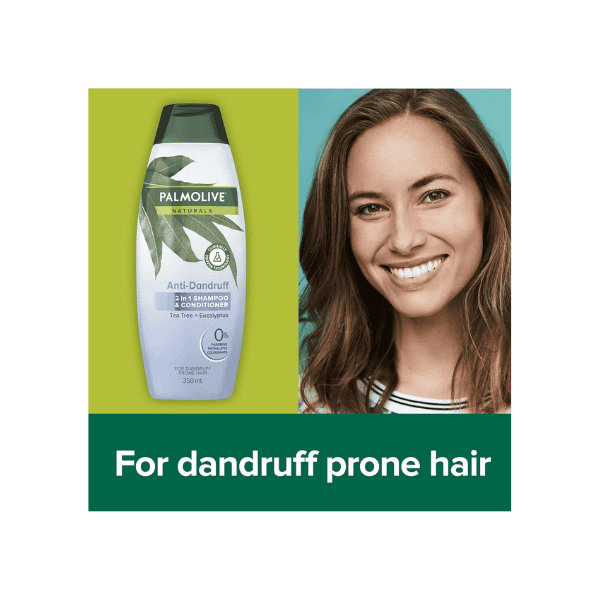 Palmolive Naturals Anti Dandruff Hair Care Tea Tree & Eucalyptus 2-in-1 350mL