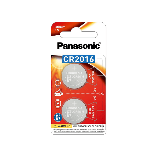 Panasonic CR2016 3V Coin Lithium Battery Pack of 2