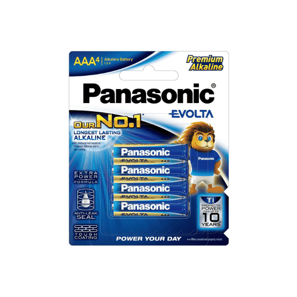 Panasonic Evolta AAA Premium Alkaline Batteries Pack of 4