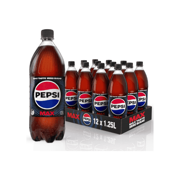 Pepsi Max Zero Sugar Cola Multipack (12 x 1.25 L)