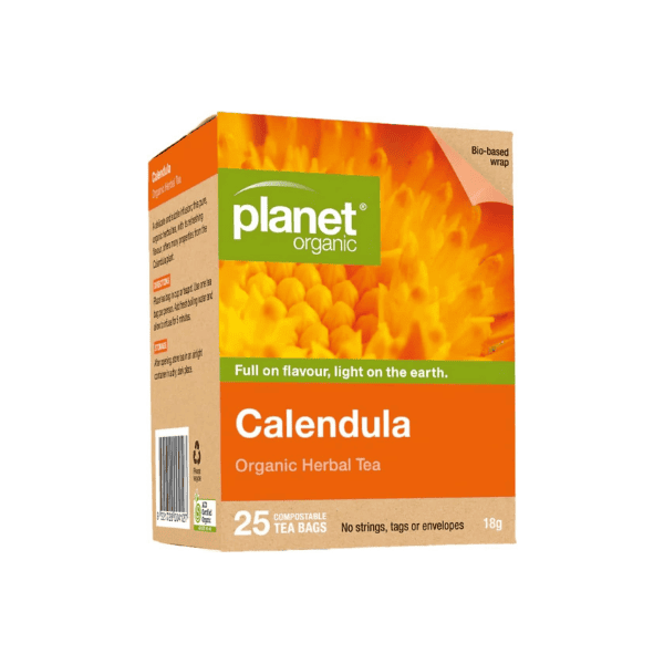 Planet Organic Calendula Tea 25 Tea Bags of Organic Skin-Caring Herbal Tea