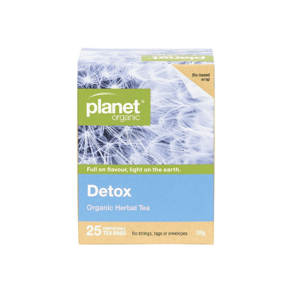 Planet Organic Detox Tea 25 Organic Tea Bags for Daily Detox and Vitality