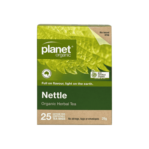 Planet Organic Nettle Tea 25 Tea Bags to Support Detox and Overall Well-Being