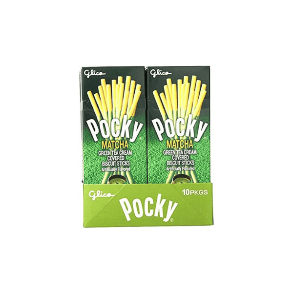 Pocky Green Tea 35g Crunchy Matcha Biscuit Sticks for Snacking pack of 10