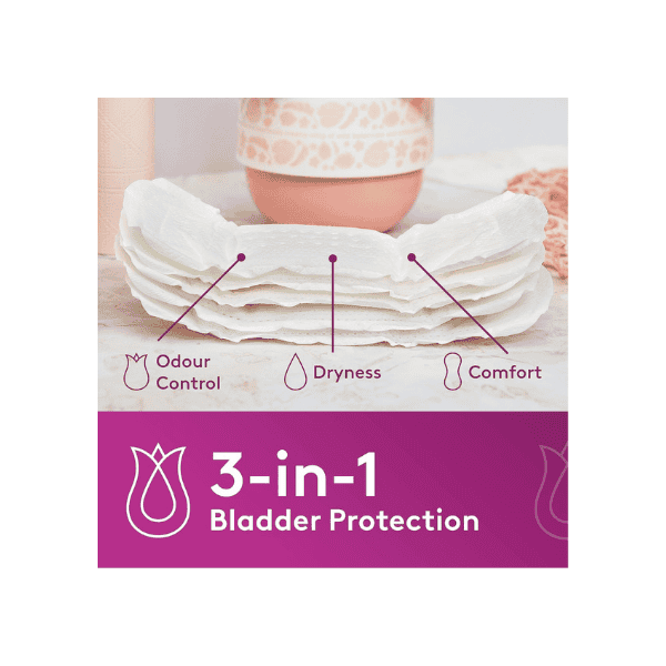 Poise Liners for Bladder Leaks Light Absorbency 18 Count for Comfort and Freshness