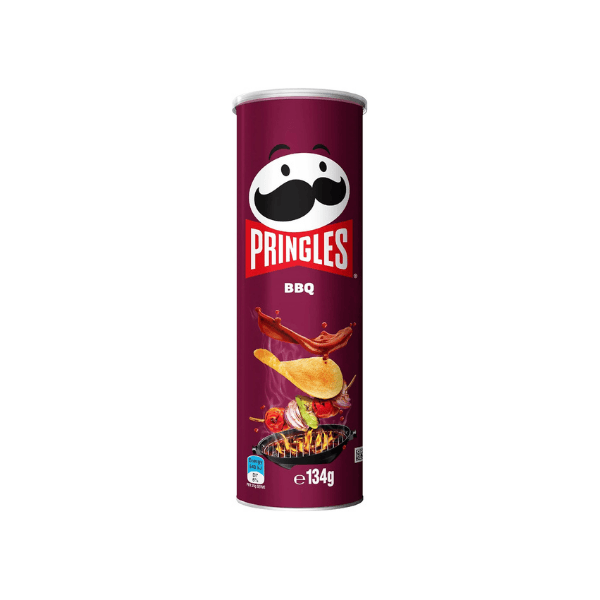 Pringles BBQ Stacked Potato Chips – Perfect for Parties and Gatherings 134g 12 pack