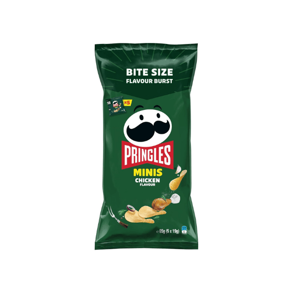 Pringles Minis Chicken Flavour Potato Chips Perfect for Kids and Adults 19g 5 Pack