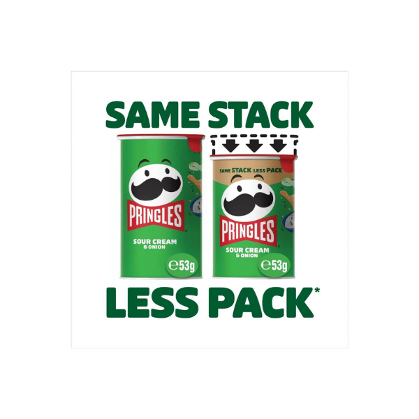 Pringles Sour Cream & Onion Stacked Potato Chips Perfect for Sharing 53 g 12-Piece Set