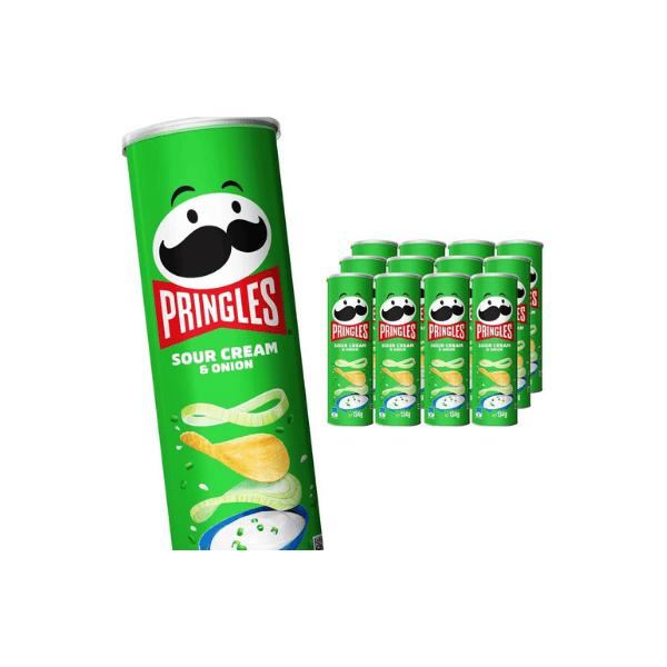 Pringles Sour Cream and Onion Stacked Chips Perfect for Sharing 53 g 12 Pack