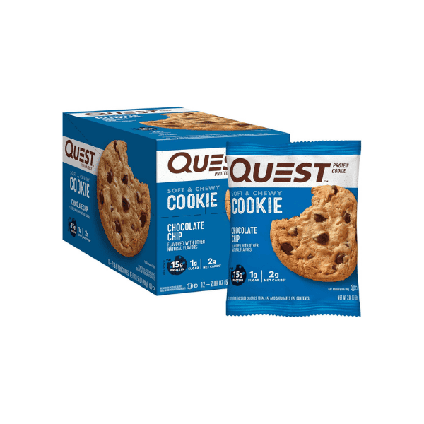 Quest Nutrition Chocolate Chip Protein Cookies Keto Friendly High Protein Low Carb 12 Pack