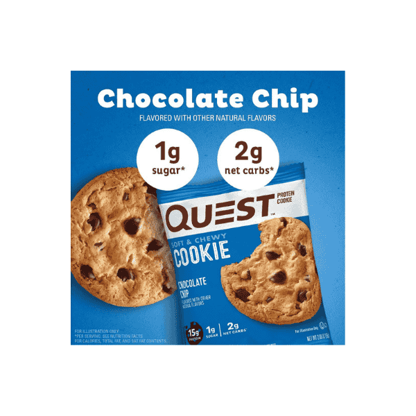 Quest Nutrition Chocolate Chip Protein Cookies Keto Friendly High Protein Low Carb 12 Pack