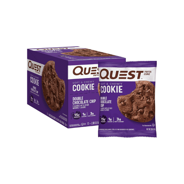 Quest Nutrition Protein Cookies Double Chocolate Chip Keto Friendly High Protein Low Carb 12 Count