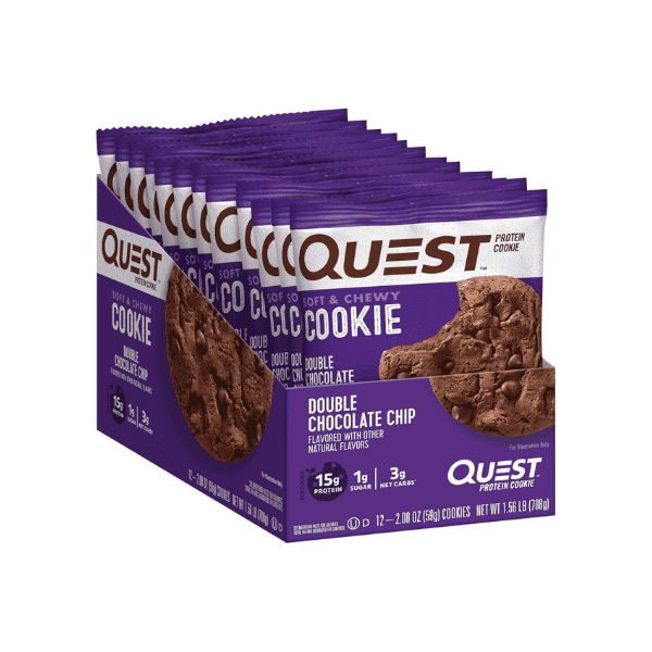 Quest Nutrition Protein Cookies Double Chocolate Chip Keto Friendly High Protein Low Carb 12 Count