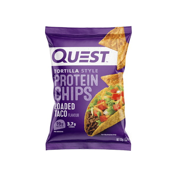 Quest Nutrition Loaded Taco Tortilla Style Protein Chips High Protein Low Carb Baked 32g 8 Pack