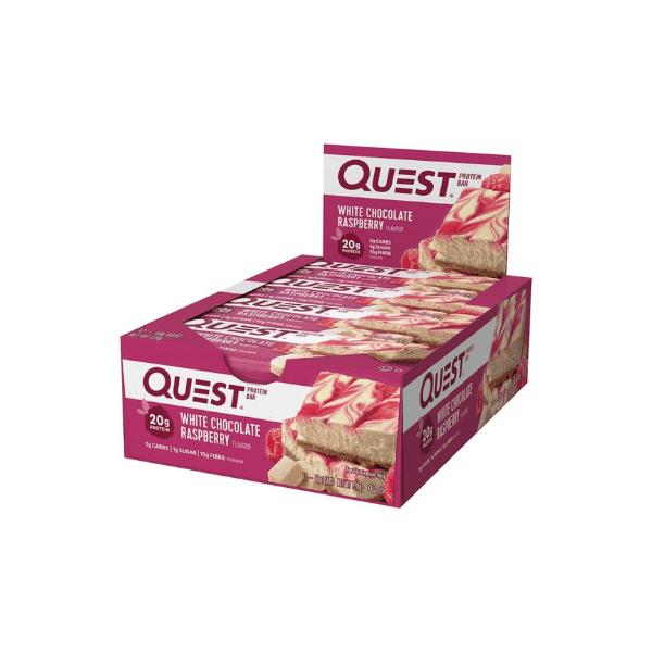 Quest Nutrition High Protein White Chocolate Raspberry Bars Low Carb Keto Friendly 12 Count