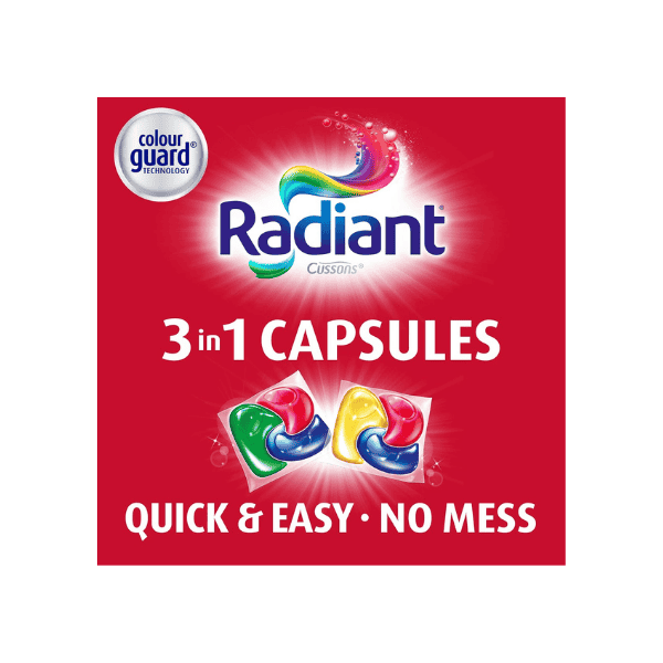 Radiant 3 in 1 Laundry Detergent 675g 45 Capsules for Effortless Colour Care