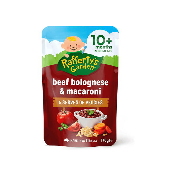 Rafferty's Garden Beef Bolognese & Macaroni Lumpy Baby Food 170g Case of 6