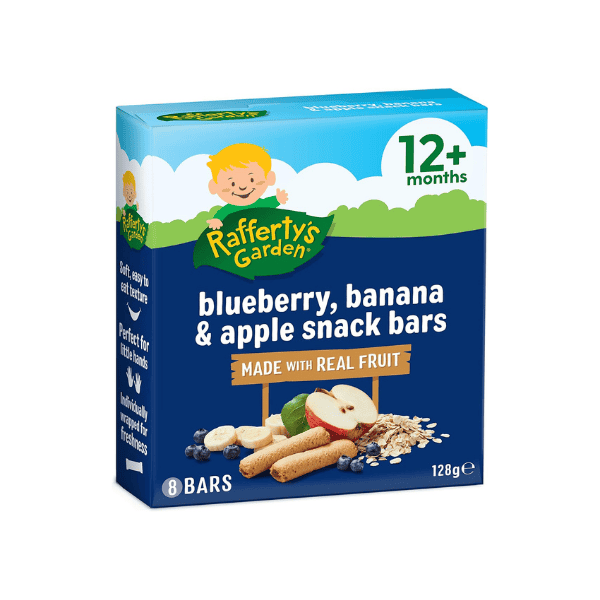 Rafferty’s Garden 12+ Month Baby Snack Bars Blueberry Banana & Apple 128g Case of 6