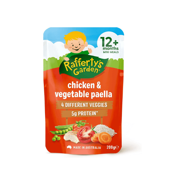 Rafferty’s Garden Chicken & Vegetable Paella Baby Food Lumpy Texture 200g Case of 6