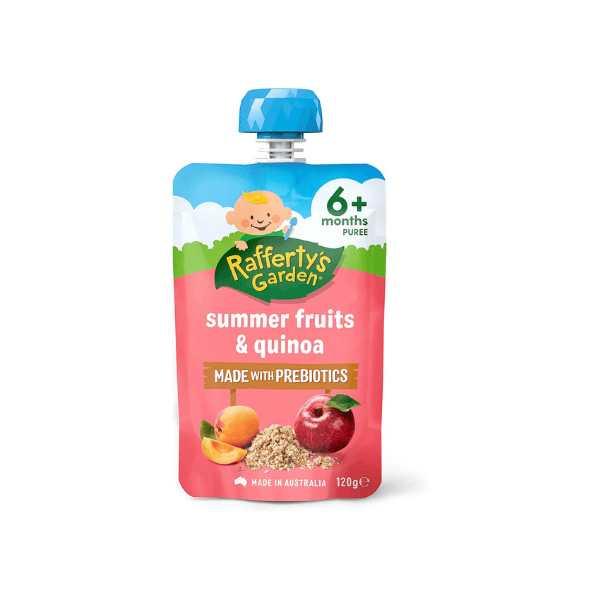 Rafferty’s Garden 120g Summer Fruits & Quinoa Baby Food Case of 6 for 6+ Months