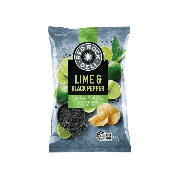 Red Rock Deli Lime & Black Pepper Potato Snack Nibbles Perfect for Sharing