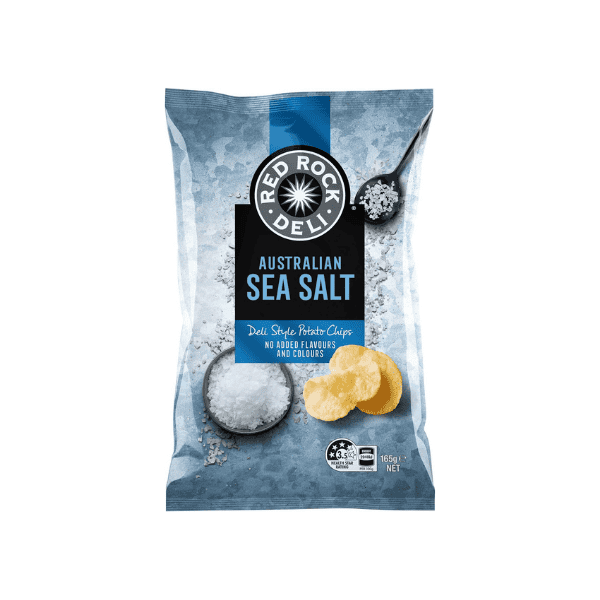 Red Rock Deli Sea Salt Potato Chips 165g of Deliciousness for Everyone