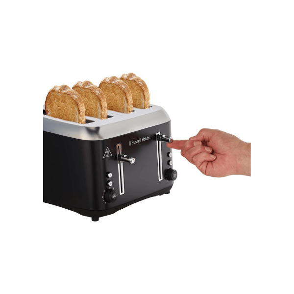 Russell Hobbs Addison RHT514BLK 4 Slice Toaster Matte Black