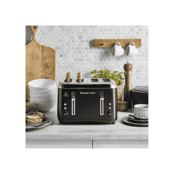 Russell Hobbs Addison RHT514BLK 4 Slice Toaster Matte Black